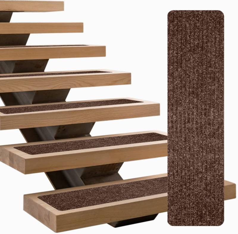 NUODWELL Stufenmatte 15 Stück Stufenmatten, 76 cm x 20 cm, rutschfeste Stufenmatten von NUODWELL