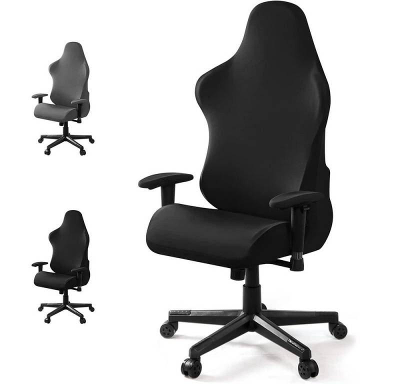NUODWELL Stuhlbezug 4 Stück Gaming Stuhl Bezug,Stretch Abnehmbare Waschbar Bürostuhl Bezug, mit Armlehnen Bezug & Stuhlrücken Bezug & Sitzbezug von NUODWELL