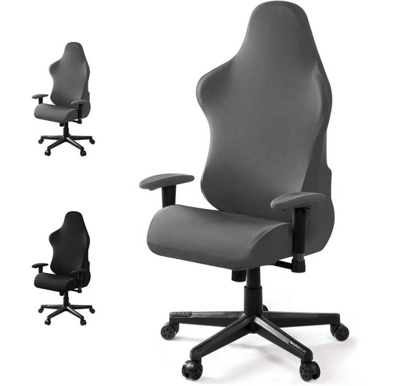 NUODWELL Stuhlbezug 4 Stück Gaming Stuhl Bezug,Stretch Abnehmbare Waschbar Bürostuhl Bezug, mit Armlehnen Bezug & Stuhlrücken Bezug & Sitzbezug von NUODWELL