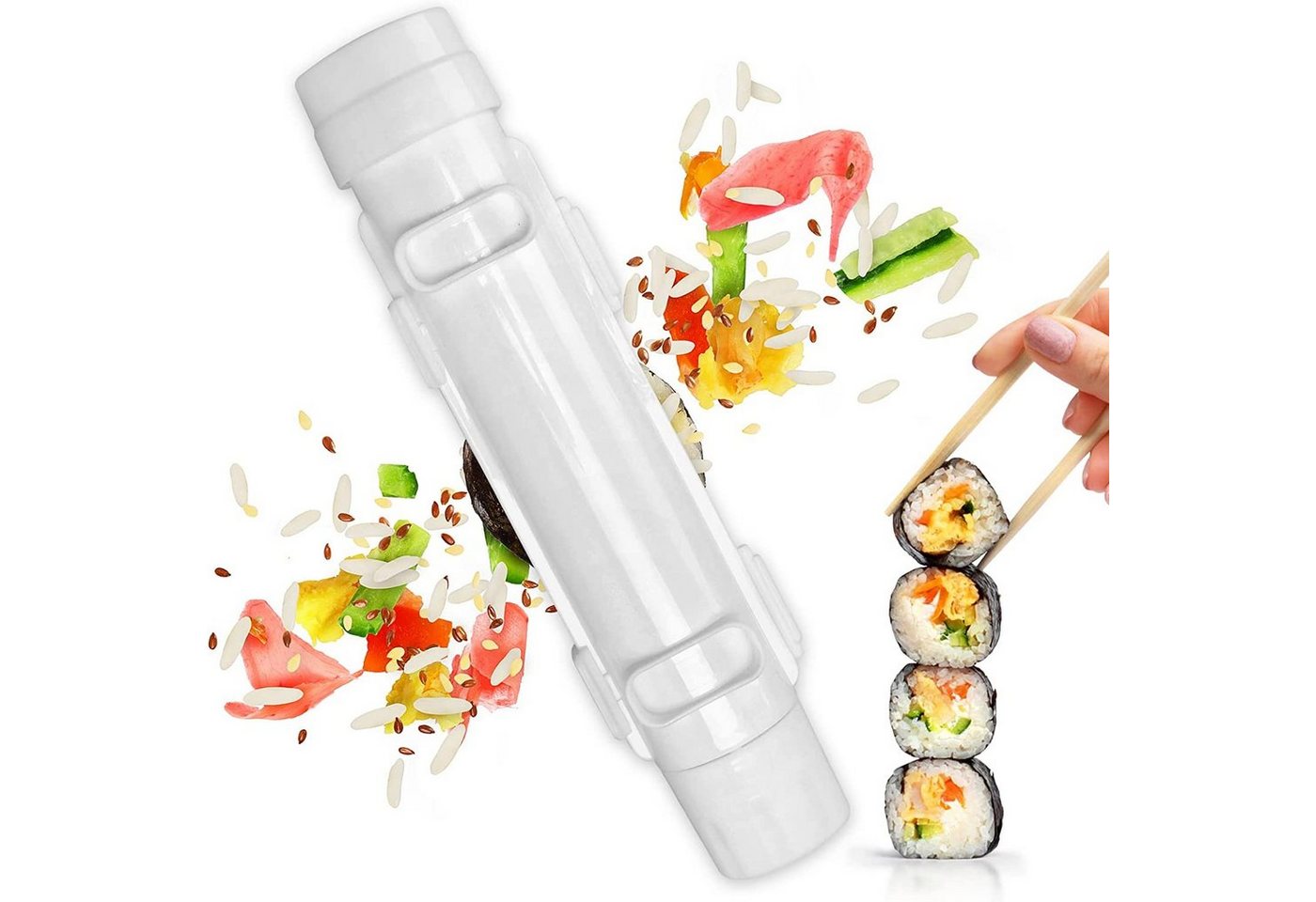 NUODWELL Sushiteller Sushi-DIY-Maschine, Sushi-Bazooka, gemeinsame Zubereitungswerkzeuge von NUODWELL