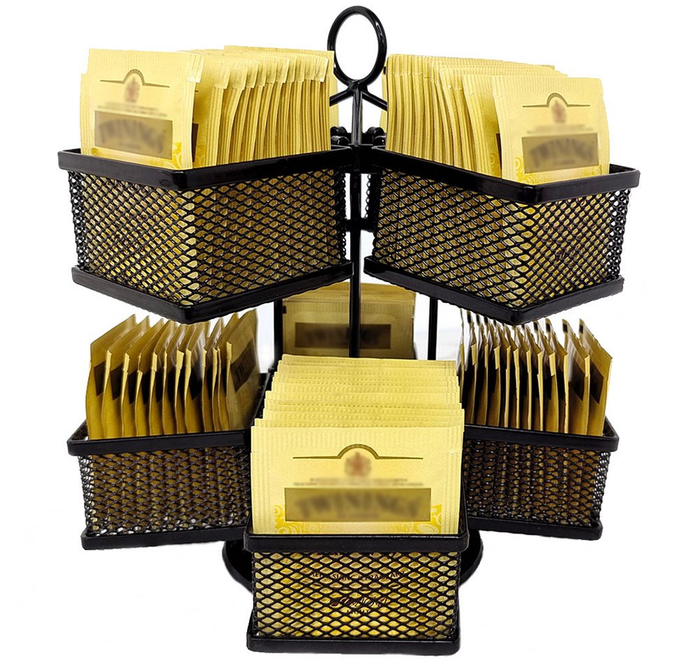 NUODWELL Teebox 2 Etagen Drehbares Teebeutel Organiser, Metall Teekiste mit 8 Fächern NUODWELL Teebox 2 Etagen Drehbares Teebeutel Organiser, Metall Teekiste mit 8 Fächern von NUODWELL