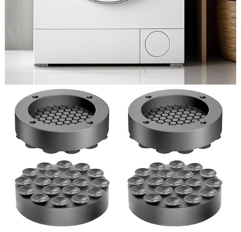 NUODWELL Vibrationsdämpfer Schwingungsdämpfer Waschmaschine, 4 Stück Waschmaschinen Füße Matte, Silikon Universal Antirutschmatte Füße für Kühlschrank Waschmaschine von NUODWELL