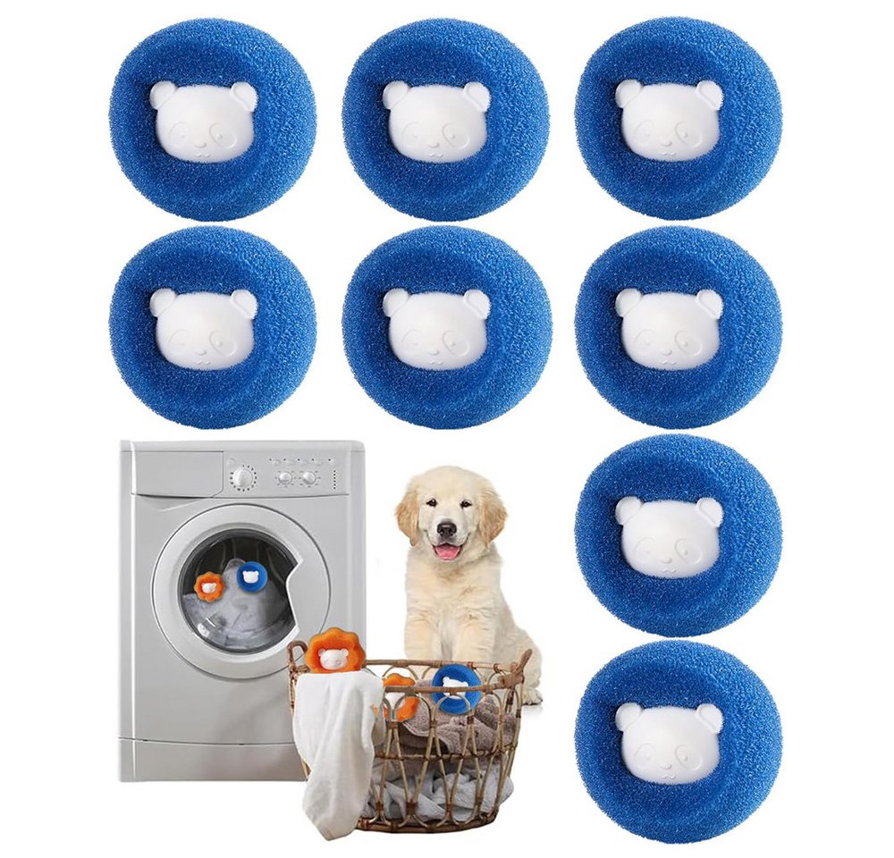 NUODWELL Wäschekugel 8 Stücke Tierhaarentferner Waschmaschine, Wiederverwendbar Fusselbälle von NUODWELL