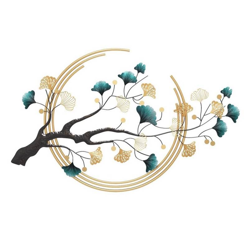 NUODWELL Wanddekoobjekt Große Ginkgo-Blätter Metall Wandkunst, Moderner Goldene Wanddekoration NUODWELL Wanddekoobjekt Große Ginkgo-Blätter Metall Wandkunst, Moderner Goldene Wanddekoration von NUODWELL