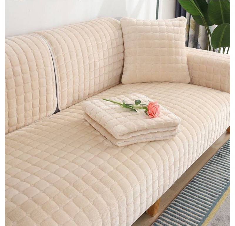 NUODWELL Sofabezug Samt Sofabezug,rutschfest L Form Sofaüberwurf,Couch Bezug Ecksofa von NUODWELL
