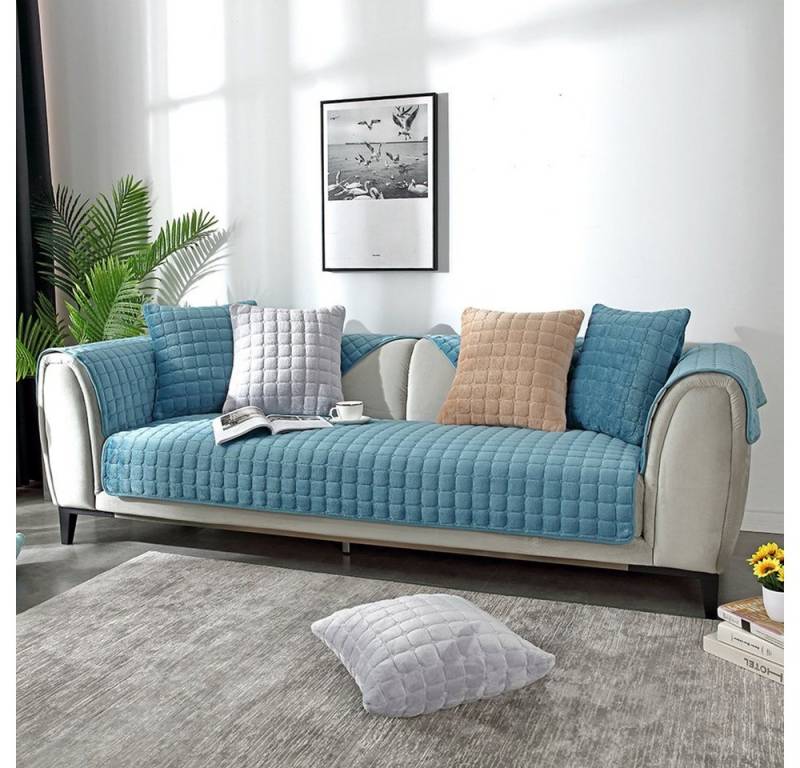 NUODWELL Sofahusse Samt Sofabezug,rutschfest L Form Sofaüberwurf,Couch Bezug Ecksofa, Feine Verarbeitung, leicht zu reinigen, weich und bequem, schön von NUODWELL