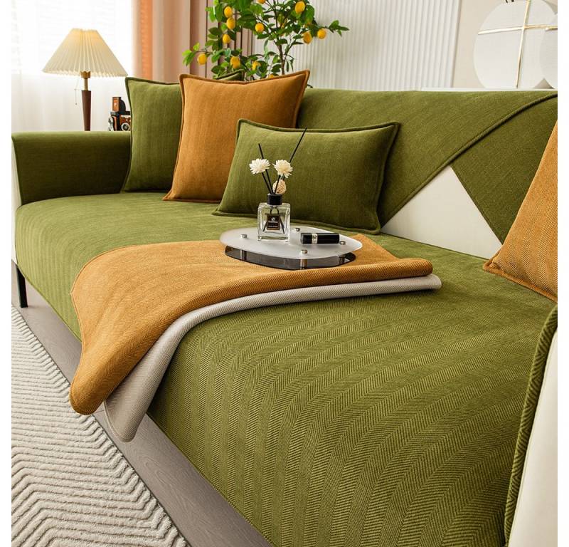 NUODWELL Sofahusse 1 2 3 4 Sitzer Couchbezug L Form Ecksofa Überzug Anti-Rutsch Sofabezug von NUODWELL