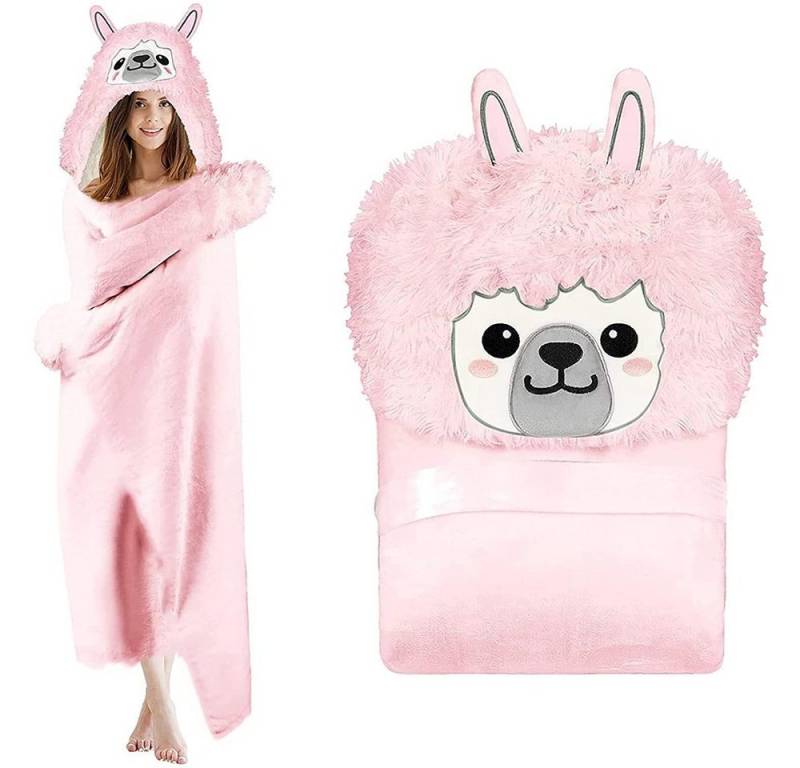 Wohndecke Alpaka Decke, Weich warme Decke Hoodie, Flauschige Flanell Sofadecke, NUODWELL von NUODWELL