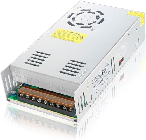 NUOFUWEI DC 48V 10A 480W Netzteil Transformator Schalternetzteil 230V AC auf DC 48Volt 10A 480W Netzteil Adapter für 48V Drive Sensor System Lampe Meter Controller Servos Elektromotor von NUOFUWEI