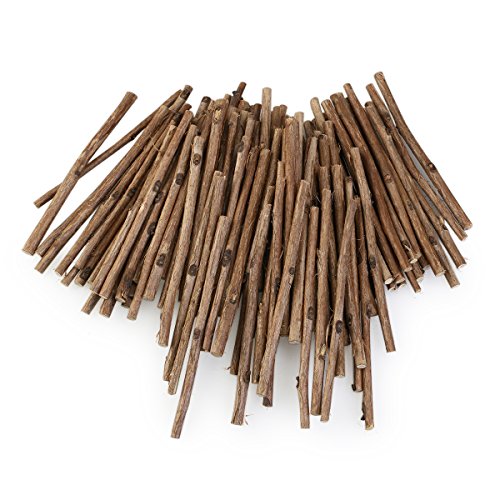 NUOLUX 100pcs holzleisten Holzblock Sticks für DIY Handwerk holzstäbchen zum basteln zweige deko 10CM langen 0,3-0,5 CM im Durchmesser (Holzfarbe) von NUOLUX