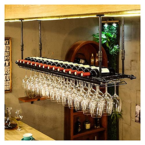 NUONUO Deckenhängendes Weinregal mit Glashalter, Regaldecke, Umgedrehtes Weinglas, Kelchhalter, kreativer Bar-Hängeglashalter, hängendes Weinglas im europäischen Stil von NUONUO