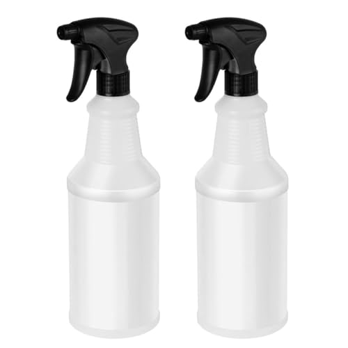 NUOOO Sprühflaschen Wasserreinigung Sprühflasche Spray Bottles Große 500 ml Nachfüllbare Plastik Wassersprühflasche 2Pack für Blumen Haare Reinigung Pflanzen Friseur Küche von NUOOO