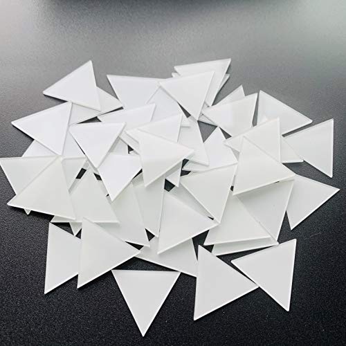 100 Stück Mosaikfliesen in Dreiecksform, 2,5 cm, Weiß von NUORUI