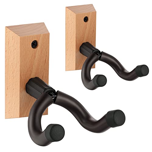 NUOSIYA Gitarre Wandhalterung für Wand, 2 Stück Gitarrenhalter für Bass, E-gitarre, Banjo Universal Holz Gitarrenständer, Klassische Akustikgitarre Haken Gitarrenwandhalter Gitarrenzubehör NUOSIYA Gitarre Wandhalterung für Wand, 2 Stück Gitarrenhalter für Bass, E-gitarre, Banjo Universal Holz Gitarrenständer, Klassische Akustikgitarre Haken Gitarrenwandhalter Gitarrenzubehör von NUOSIYA
