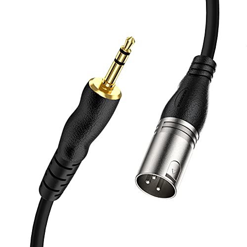 NUOSIYA XLR auf Klinke 3,5 mm auf XLR-Mikrofonkabel, XLR-Stecker auf Klinke, symmetrisches Audio-Stereo-Kabel, 3-poliges Verbindungskabel für Laptop, Kamera, Sound, DV(2 m) von NUOSIYA