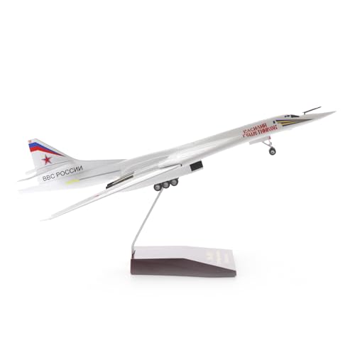 NUOTIE Tupolev Tu-160 Blackjack Bomber 1/144 Diecast-Metall Flugzeugmodell-Kits Sowjetunion Militärkämpfer Vorgefertigtes Replika-Flugzeugmodell mit Ständer für Sammlungen oder Geschenk von NUOTIE