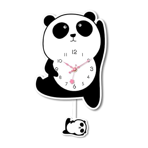 NUOVO Wanduhr Sport Panda Modellieruhr Schöne Tier Schwingende Wanduhr Hängende Uhr Wohnzimmer Wohndekoration Hängende Uhr AR von NUOVO