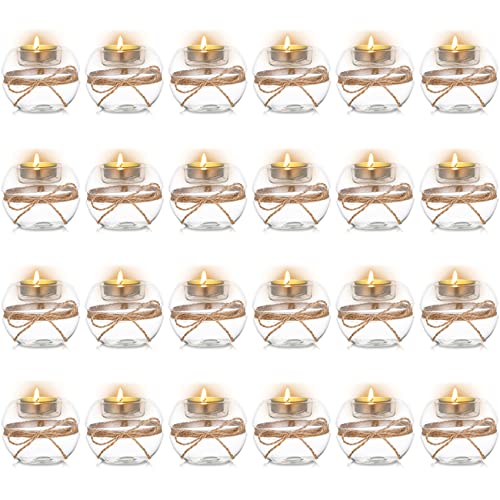 NUPTIO 18 Stück Klarglas Teelichthalter, 2 Nutzungsarten Votive Kerzenhalter, Tischdekoration Hochzeit, Party, Events, Aromatherapie, Spa, Reiki, Braut, Votiv (18 Stck + 2 Stck) von NUPTIO