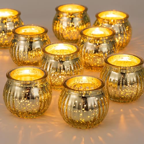 NUPTIO Glas Teelichtgläser Gold Teelichthalter: 12 Stück Teelichter Halter Gerippt Teelichter Kürbis Teelicht Klein für Wohnzimmer Kerzenlicht Abendessen Tisch Geburtstag Parteien Tischplatte Rund NUPTIO Glas Teelichtgläser Gold Teelichthalter: 12 Stück Teelichter Halter Gerippt Teelichter Kürbis Teelicht Klein für Wohnzimmer Kerzenlicht Abendessen Tisch Geburtstag Parteien Tischplatte Rund von NUPTIO