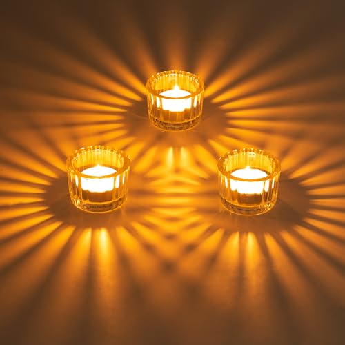 NUPTIO Glas Teelichtgläser Teelichthalter 24 Stück Stabkerzenhalter Gerippt Teelichter Teelicht Klein für Wohnzimmer Kerzenlicht Abendessen Tisch Geburtstag Parteien Tischplatte Tafelaufsatz Rund NUPTIO Glas Teelichtgläser Teelichthalter 24 Stück Stabkerzenhalter Gerippt Teelichter Teelicht Klein für Wohnzimmer Kerzenlicht Abendessen Tisch Geburtstag Parteien Tischplatte Tafelaufsatz Rund von NUPTIO
