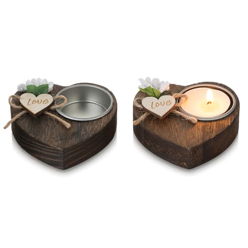 NUPTIO Teelichthalter Holz Kerzenhalter Herz: 2er Hochzeit Kerzenständer Hochzeitsgastgeschenke Party Favours für Gäste Souvenir Bulk Brautdusche Rückkehr Geschenk Baby Dusche Tisch Handgemacht NUPTIO Teelichthalter Holz Kerzenhalter Herz: 2er Hochzeit Kerzenständer Hochzeitsgastgeschenke Party Favours für Gäste Souvenir Bulk Brautdusche Rückkehr Geschenk Baby Dusche Tisch Handgemacht von NUPTIO
