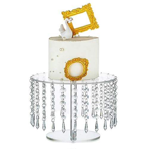 NUPTIO Torten Ständer Hochzeit Kuchenständer: 26cm Acryl Tortenständer Geburtstag Cupcake Rund Hochzeitstorte Dessert Transparente Kuchen Cake Stand Kuchenteller Geschenk Wedding von NUPTIO