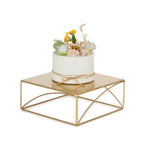 NUPTIO Tortenständer Cupcake Ständer Tortenetagere: 26cm Kuchenständer Hochzeitstortenständer Gold Podest Metall Platz Cake Stand Aufsteller Unterlage Party Wedding Deko Weihnacht Geburtstag von NUPTIO