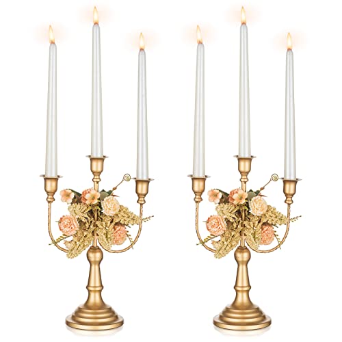 Nuptio Kerzenständer 3 Armig Gold Kerzenleuchter: 2 Stück Kandelaber Kerze Stick Steht Metall Kerzenhalter für Spitz Zulaufende Kerzen Hochzeit Geburtstag Party Esstisch Weihnachten Dekoration Nuptio Kerzenständer 3 Armig Gold Kerzenleuchter: 2 Stück Kandelaber Kerze Stick Steht Metall Kerzenhalter für Spitz Zulaufende Kerzen Hochzeit Geburtstag Party Esstisch Weihnachten Dekoration von NUPTIO