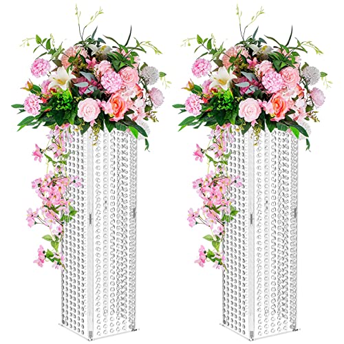Nuptio Tafelaufsätze für Hochzeitstischvasen 2 Stück 80cm Hohe Blumenvase Kristallblumenständer für Partytischdekorationen Massenhochzeitsdekorationstisch mit Geometrischen Mittelstückständern Nuptio Tafelaufsätze für Hochzeitstischvasen 2 Stück 80cm Hohe Blumenvase Kristallblumenständer für Partytischdekorationen Massenhochzeitsdekorationstisch mit Geometrischen Mittelstückständern von NUPTIO