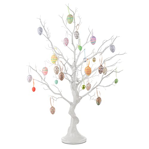 Nuptio Weiß Zweig Künstlichen Baum - 80cm Hoch Weihnachten Ornament Display Bäume, Ostern Gefälschte Twiggy Manzanita Baum für Halloween im Freien Partei Hochzeit Mittelstück Dekor, 1 Stück von NUPTIO