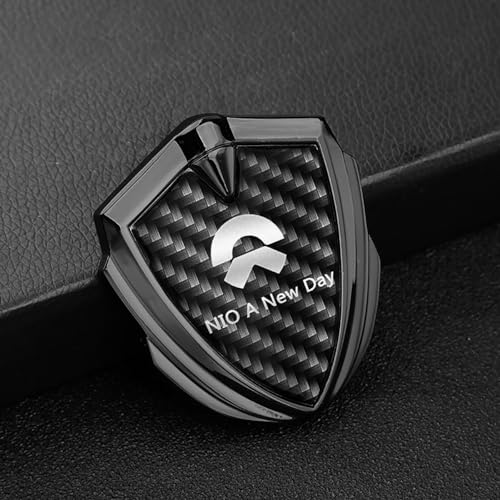 2 Stück Auto Car Metall Emblem Aufkleber, für NIO ES8 EC6 ES6 ET7 Wetterfest und hitzebeständig Auto-Dekorationszubehör,C/Black Black 2 Stück Auto Car Metall Emblem Aufkleber, für NIO ES8 EC6 ES6 ET7 Wetterfest und hitzebeständig Auto-Dekorationszubehör,C/Black Black von NURCIX