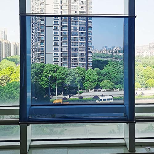 Einweg-Spiegelrollo mit Saugnäpfen, stanzfreier, durchsichtiger, transparenter, sonnenblockierender, reflektierender Isoliervorhang (73x150) von NURCIX