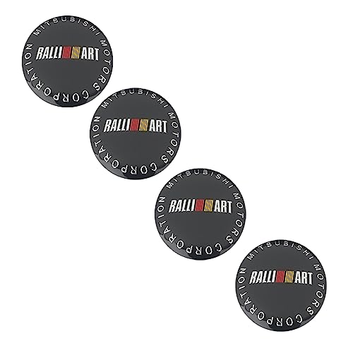 NURCIX 4 Stück Auto Radnabenkappen Aufkleber,Für Mitsubishi RALLIART 65MM nabenkappen Radkappen Radnabenabdeckung Center Felgendeckel Zubehör von NURCIX