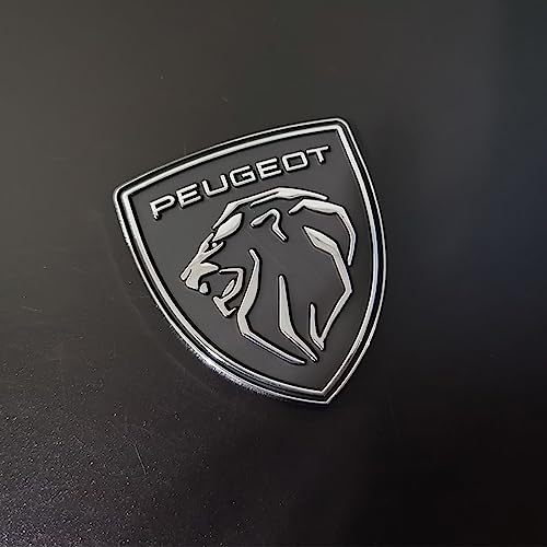 NURCIX Auto Metall 3D Emblem, Für Peugeot 408 5008 301 Kofferraum Logo Buchstabe Aufkleber modifiziertes Abzeichen Sticker Styling Zubehör,A von NURCIX