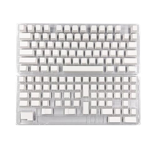 NURCIX CherryProfile Blanko Tastenkappen Dickes PBT DyeSub Für 137 Tasten Mechanische Tastatur Minimalistisches Weißes Blanko Tastenkappen Set Mechanische Tastatur Tastenkappen Moderne Tastenkappen von NURCIX