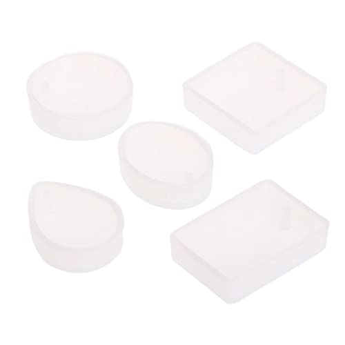 NURCIX Silikonform-Set, 5 Stück, transparent, dekorative Epoxidharz-Formen für DIY-Halsketten, Ohrringe, Schmuckherstellung, Zubehör, Silikon-Schmuckformen für Ton von NURCIX