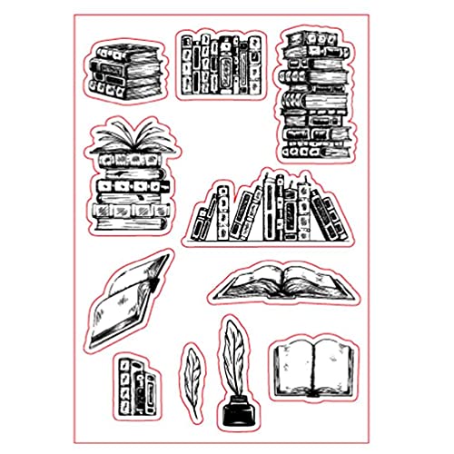 Transparente Vintage Bücher Prägung Silikon Klare Stempel DIY Schablone Klare Stempel Set Für Scrapbooking Herstellung Von Stempelkissen Für Scrapbooking von NURCIX