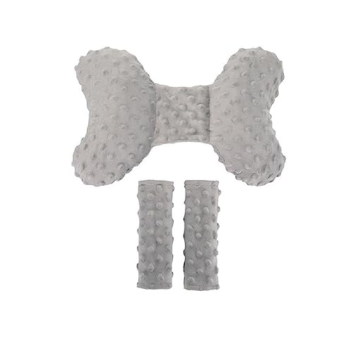 Verbesserte Baby Kopfstütze & Gurt Abdeckungen Infant Kopf Unterstützung Kissen Weiche Kopfkissen für Autositz Baby Kopfstütze 3pcs Infant Reise Zubehör Kopfstütze für Autositze von NURCIX