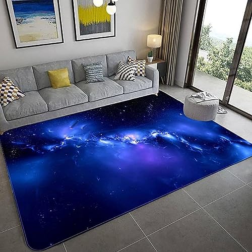 Weltraum-Teppich für Jungen Zimmer, Universum Planet große Fläche Teppich für Jungen Mädchen Schlafzimmer, Outer Space Planet Teppich Galaxy Planet Nebula Erde,M-160x230cm(63x91inch) von NURCIX