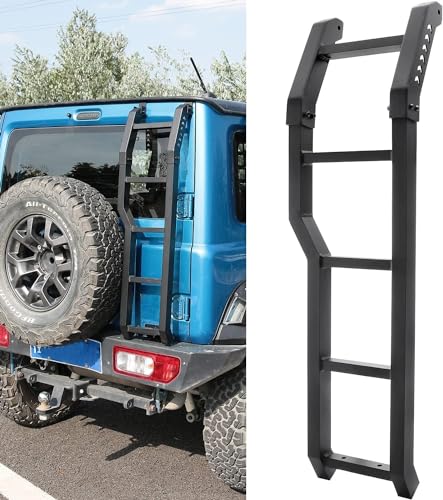 Auto Heckklappenleiter zum Klettern für Suzuki Jimny JB64 JB74W 2019-2023, Hecktür Leiter Klettern Climbing Ladder Aluminiumlegierung Trittleiter,A von NUSHKE