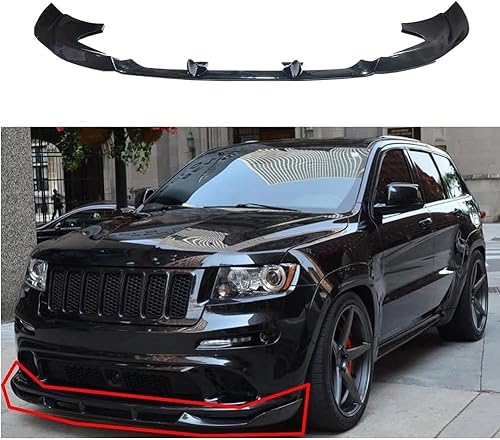 NUSHKE Auto Frontspoiler-Stoßfängerlippe für Je-ep Grand Cherokee SRT8 2012-2013 2015-2016, Antikollisions FrontstoßStange Splitter Diffusor Frontlippe Spoiler Protector von NUSHKE