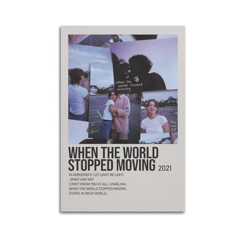 NUSLNG Lizzy McAlpine Album "When The World Stopped Moving", Kunst-Cover, Raumdekoration, ästhetische Schlafzimmerdekoration, Leinwandposter für Schlafzimmer, 30 x 45 cm, ungerahmter Stil von NUSLNG