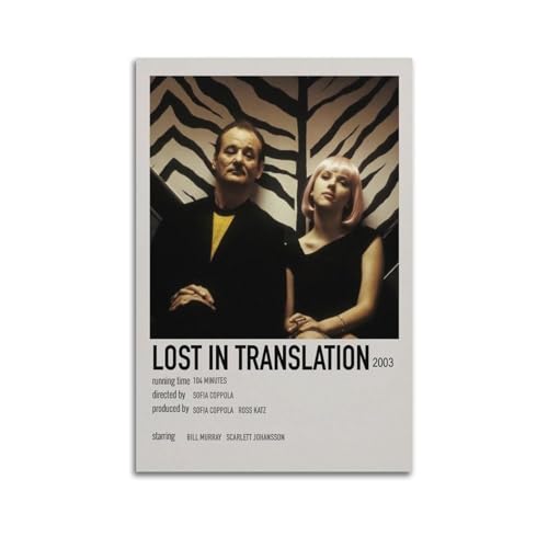 NUSLNG Lost in Translation Poster, dekoratives Leinwandposter, Wandkunst, Dekor, Wohnen, moderne Familienschlafzimmer-Dekoration, Poster, 30 x 45 cm, ungerahmter Stil NUSLNG Lost in Translation Poster, dekoratives Leinwandposter, Wandkunst, Dekor, Wohnen, moderne Familienschlafzimmer-Dekoration, Poster, 30 x 45 cm, ungerahmter Stil von NUSLNG