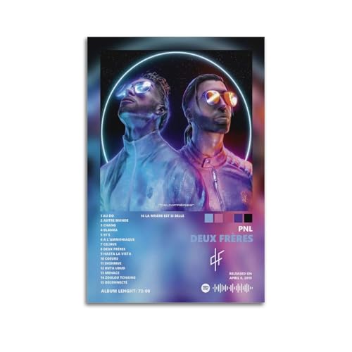 NUSLNG PNL Album Deux Frères Poster, Kunst-Cover, Raumdekoration, ästhetische Schlafzimmerdekoration, Leinwandposter für Schlafzimmer, 20 x 30 cm, ungerahmter Stil NUSLNG PNL Album Deux Frères Poster, Kunst-Cover, Raumdekoration, ästhetische Schlafzimmerdekoration, Leinwandposter für Schlafzimmer, 20 x 30 cm, ungerahmter Stil von NUSLNG
