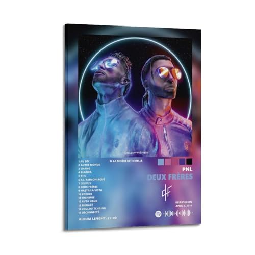 NUSLNG PNL Album Deux Frères Poster, Kunst-Cover, Raumdekoration, ästhetische Schlafzimmerdekoration, Leinwandposter für Schlafzimmer, 40 x 60 cm, Rahmenstil NUSLNG PNL Album Deux Frères Poster, Kunst-Cover, Raumdekoration, ästhetische Schlafzimmerdekoration, Leinwandposter für Schlafzimmer, 40 x 60 cm, Rahmenstil von NUSLNG