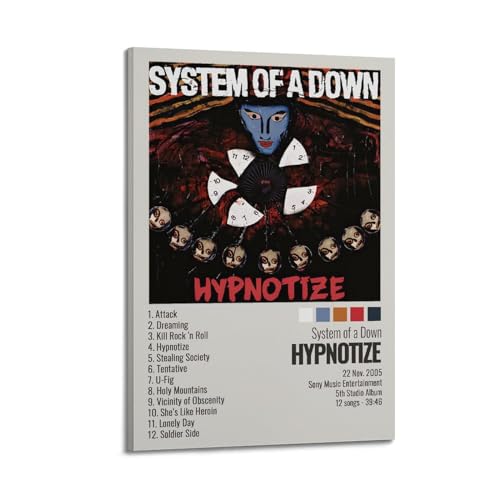 NUSLNG Poster "System of A Down Album", dekoratives Leinwandposter, Wandkunst, Dekor, Wohnzimmer, modern, Familienschlafzimmer, Dekoration, Poster, 30 x 45 cm, Rahmenstil NUSLNG Poster "System of A Down Album", dekoratives Leinwandposter, Wandkunst, Dekor, Wohnzimmer, modern, Familienschlafzimmer, Dekoration, Poster, 30 x 45 cm, Rahmenstil von NUSLNG