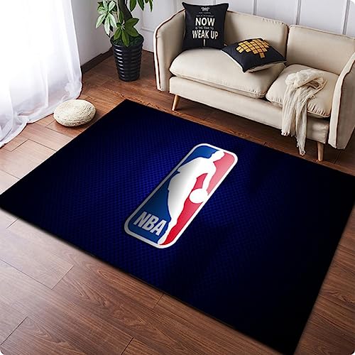 NUTANS Basketball NBA-Logo Teppich Fußmatte Schlafzimmer Bodendekoration Wohnzimmer Teppich Badezimmer Anti-Rutsch-Teppiche 80 * 150cm von NUTANS