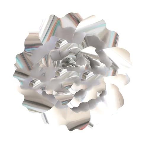 20 30 cm 40 cm Künstliche Blumen Gefälschte DIY Babyparty Hochzeit Weihnachtsfeier Dekoration Hintergrund Papierblumen Wanddekoration-s1 Silber, 2 Stück 20 cm in 1 Packung von NUTENZA