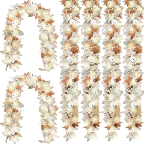 Neutrale Herbstgirlande für Kaminsims, Kamin, 6 Stück, Herbstblätter, Dekoration für Zuhause, Haustür mit Kürbissen, Ahorn für Bauernhaus, Tisch, Treppe, Veranda, Halloween, Thanksgiving Dekorationen Neutrale Herbstgirlande für Kaminsims, Kamin, 6 Stück, Herbstblätter, Dekoration für Zuhause, Haustür mit Kürbissen, Ahorn für Bauernhaus, Tisch, Treppe, Veranda, Halloween, Thanksgiving Dekorationen von NUTIKAS