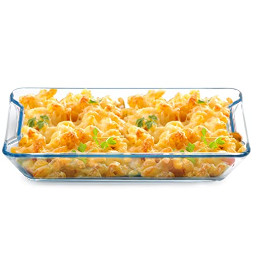 Glas-Auflaufform für Ofen, Glas-Ofenform Lasagne, 1,5L Ofenform rechteckig, Lasagneform (24cm-1L) von NUTRIUPS